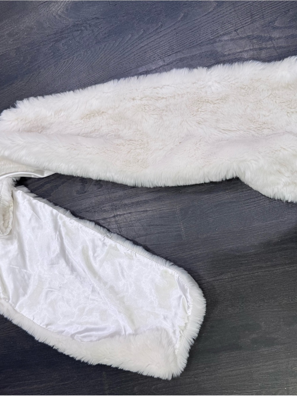 Faux Fur White Shawl Wrap - Women's Intimates & Sleepwear